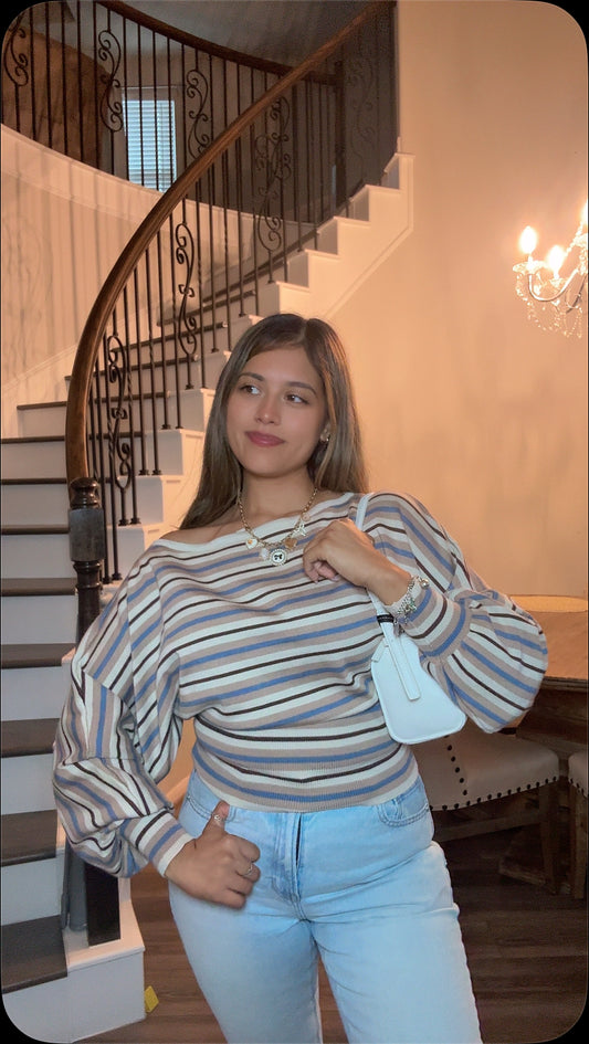 Cinnamon Stripe Top