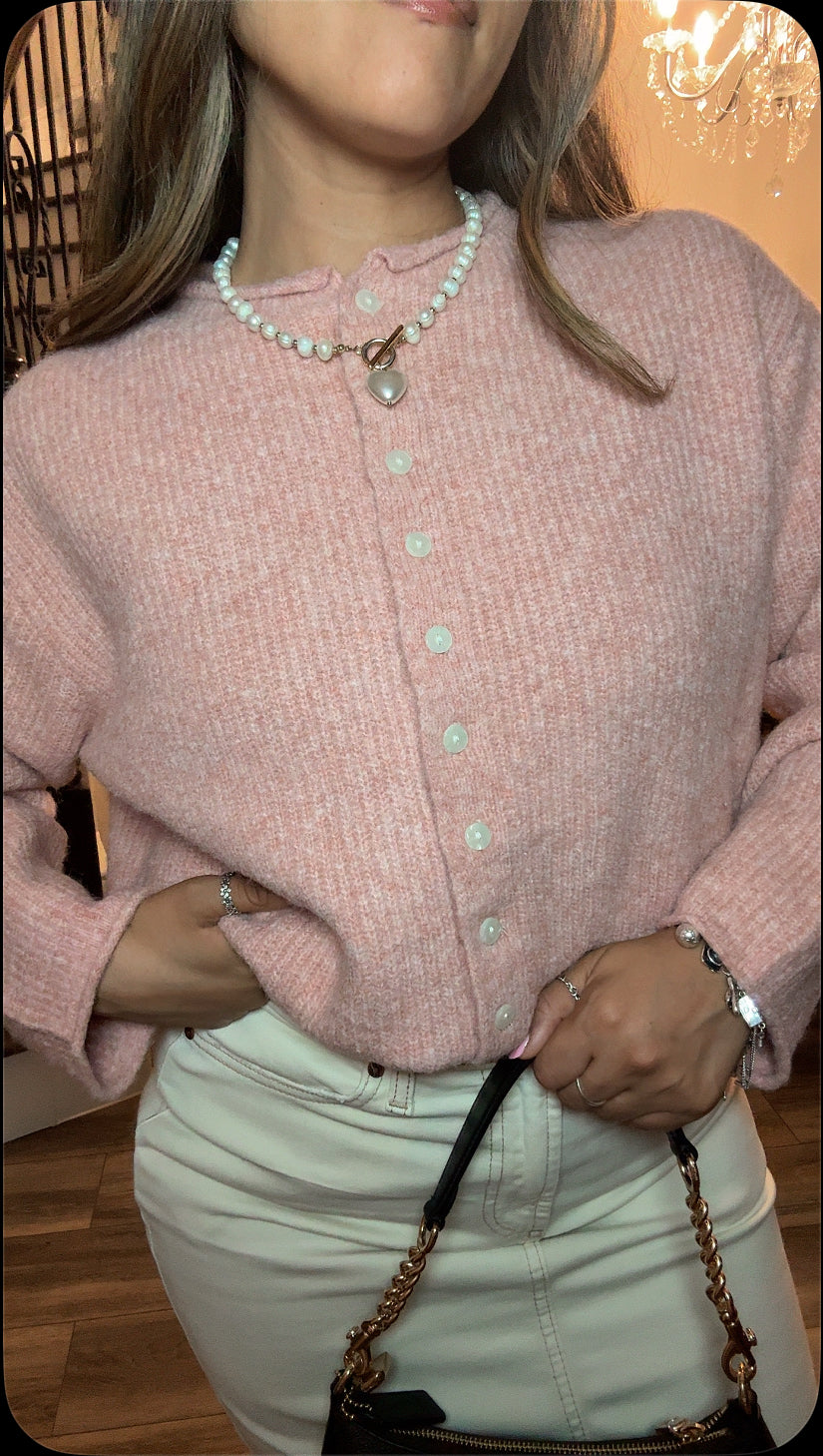 Blush Bloom Pink Cardigan