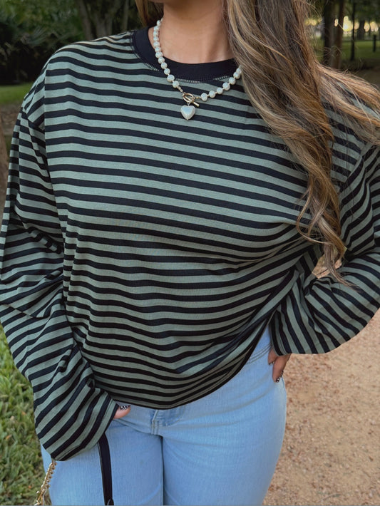 Marshmallow Stripe Top