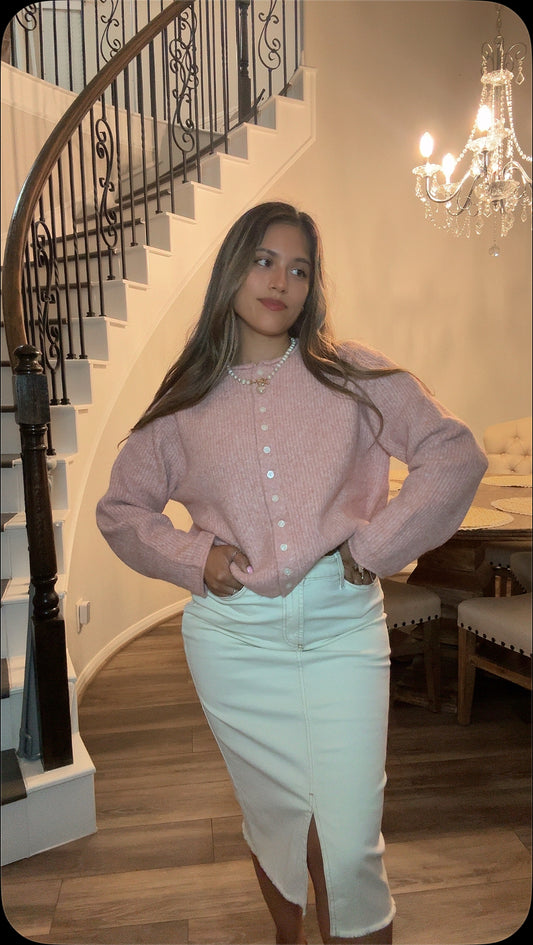 Blush Bloom Pink Cardigan