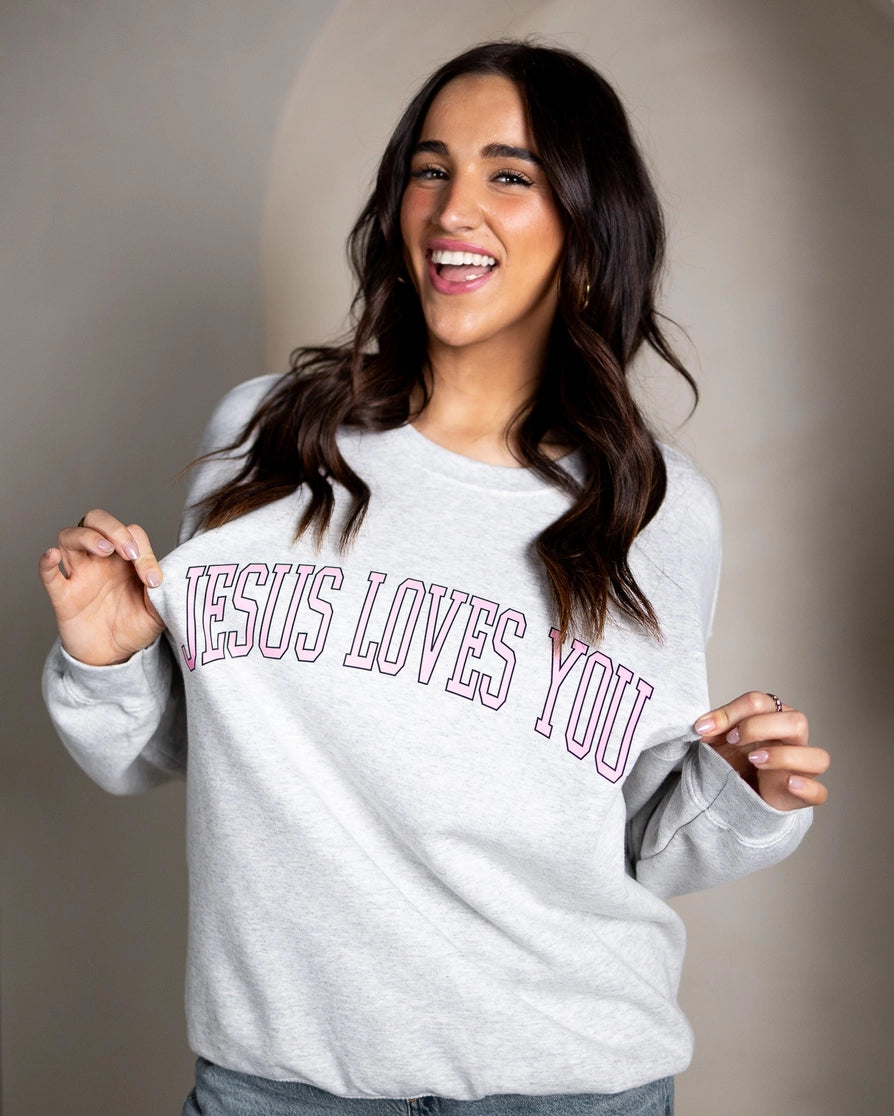 Jesus Loves You Sweatshirt (Ash Gray)