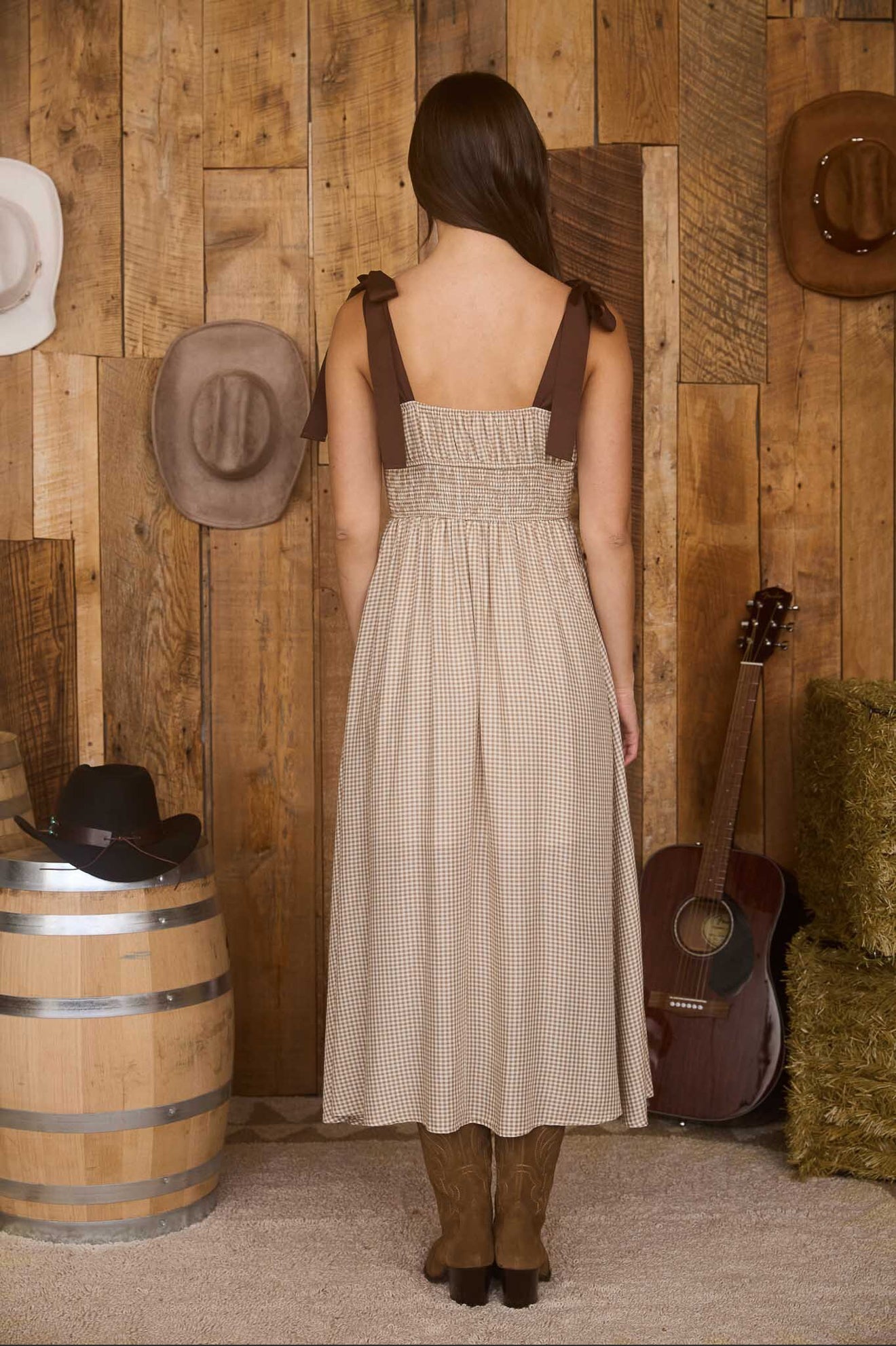 Pretty On Brunette Midi Dress