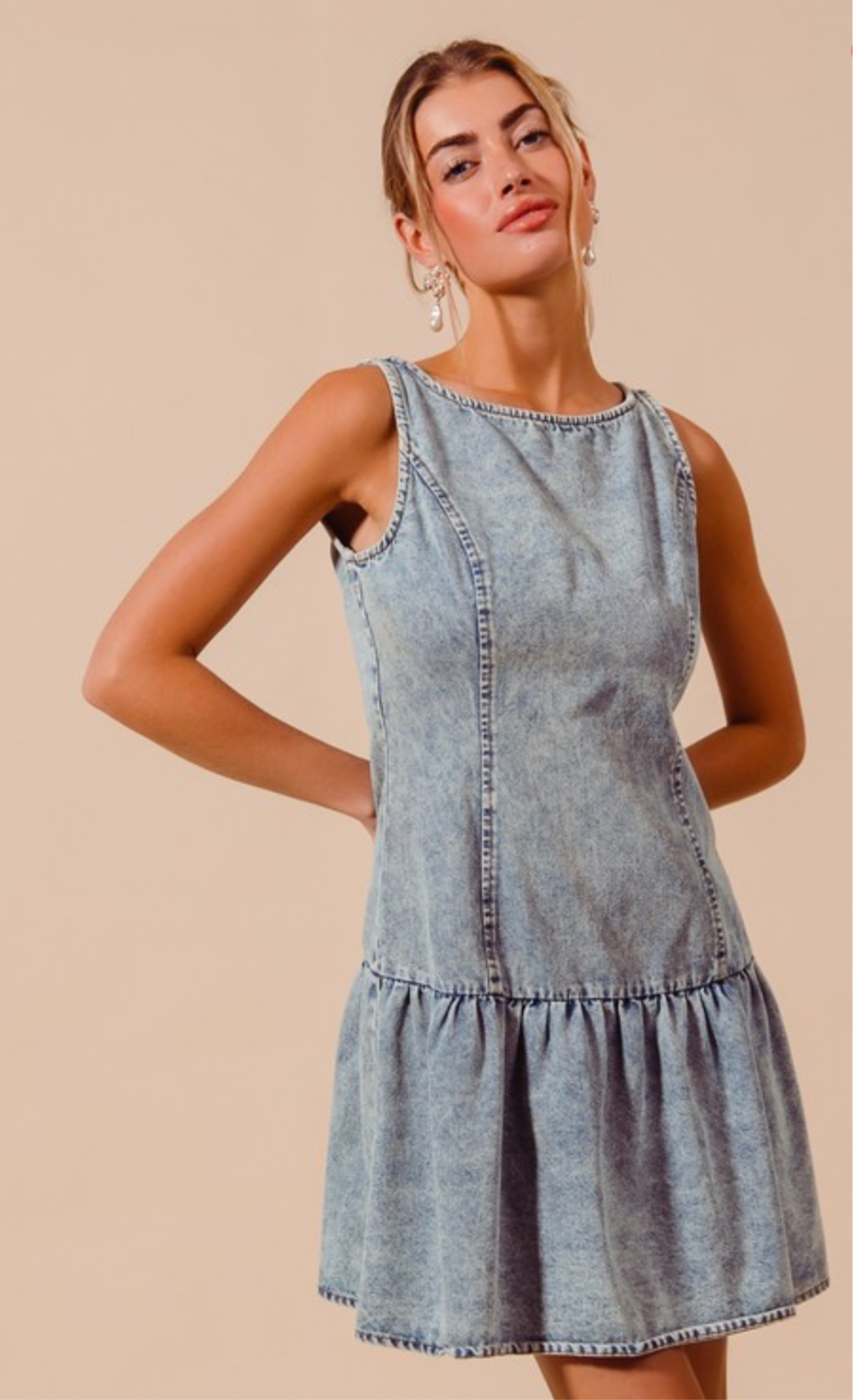 Coquette denim dress