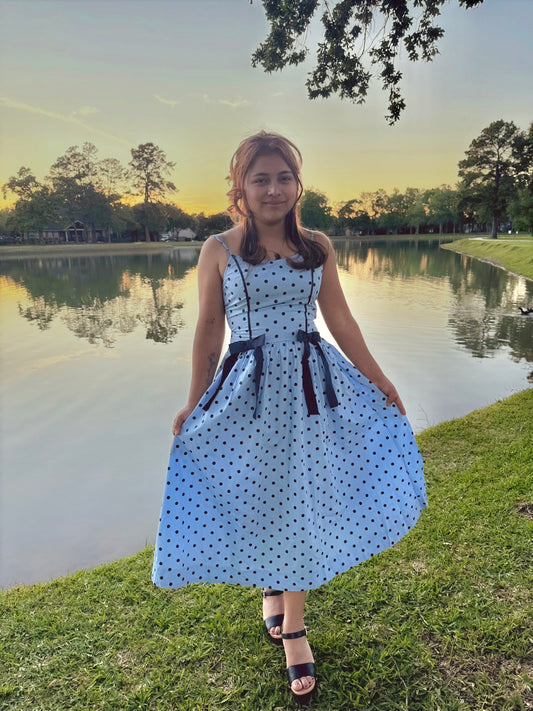 Dotted Cloud Midi Dress
