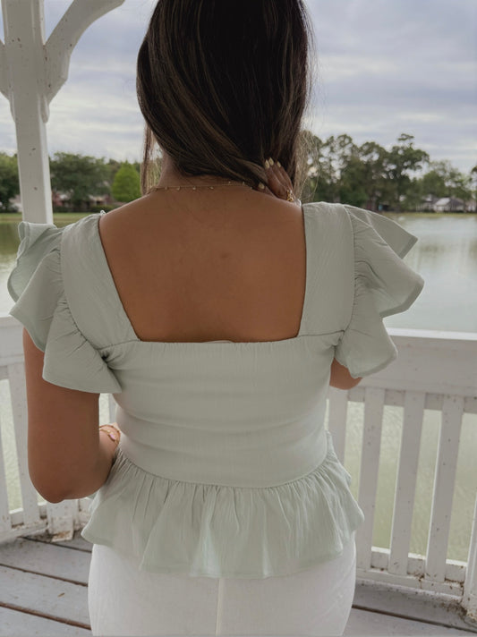 Mint Cream Top