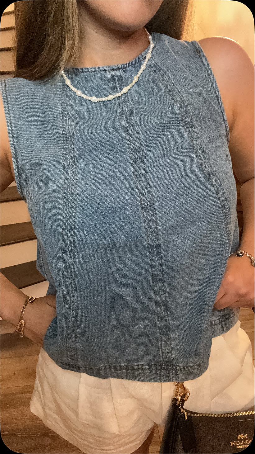 Juliet Denim Top
