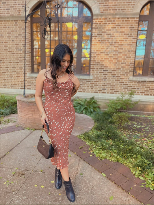 Hazelnut Kiss Midi Dress