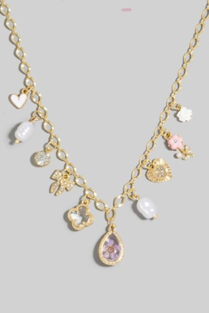 Pearl and Floral Necklace