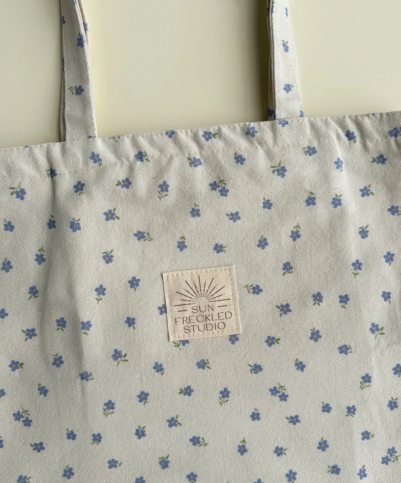 Blue Flower Tote Bag (WIDE)