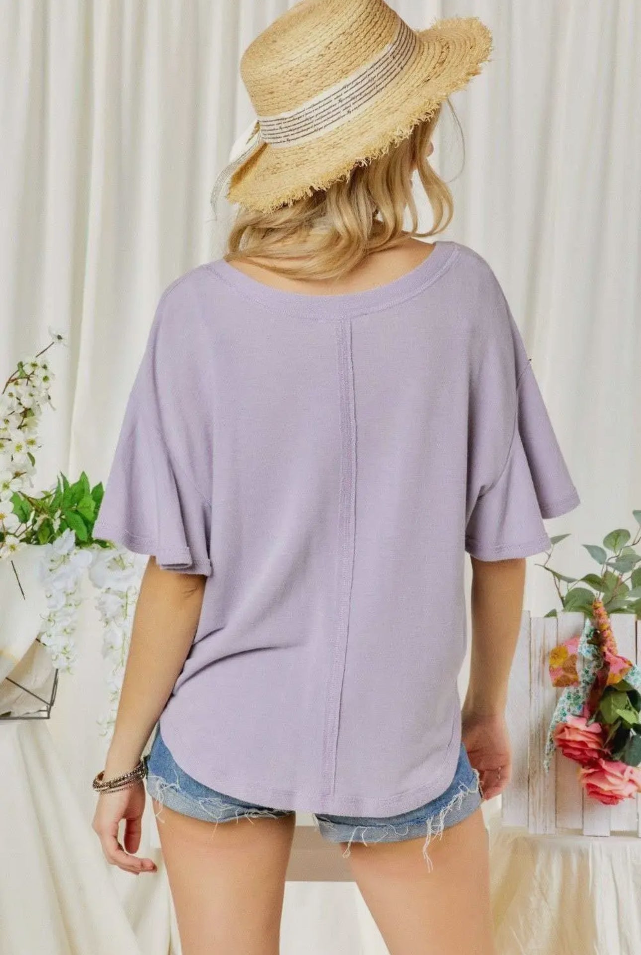 Lilac Loose Fit Top
