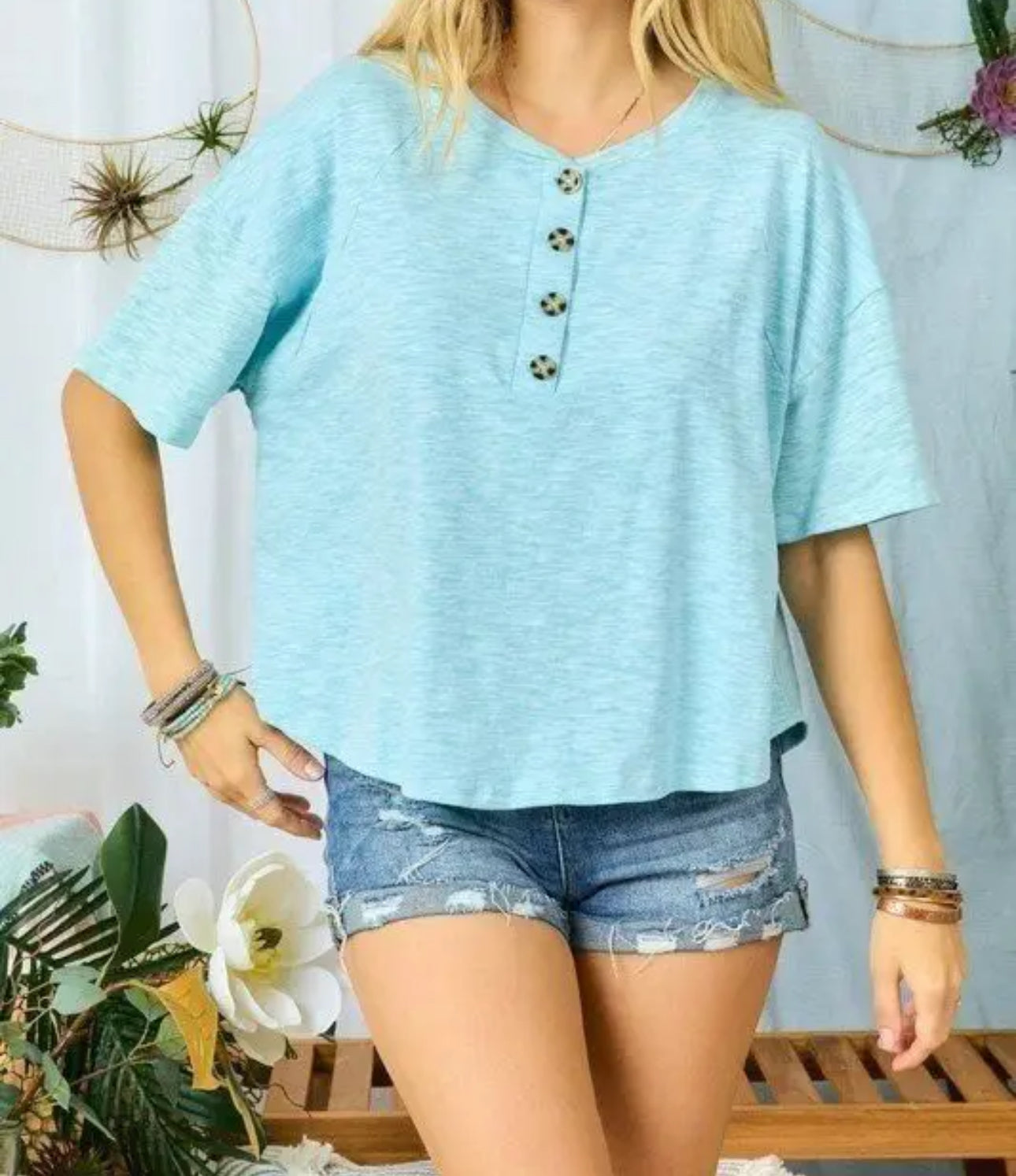 Azure Hem Top