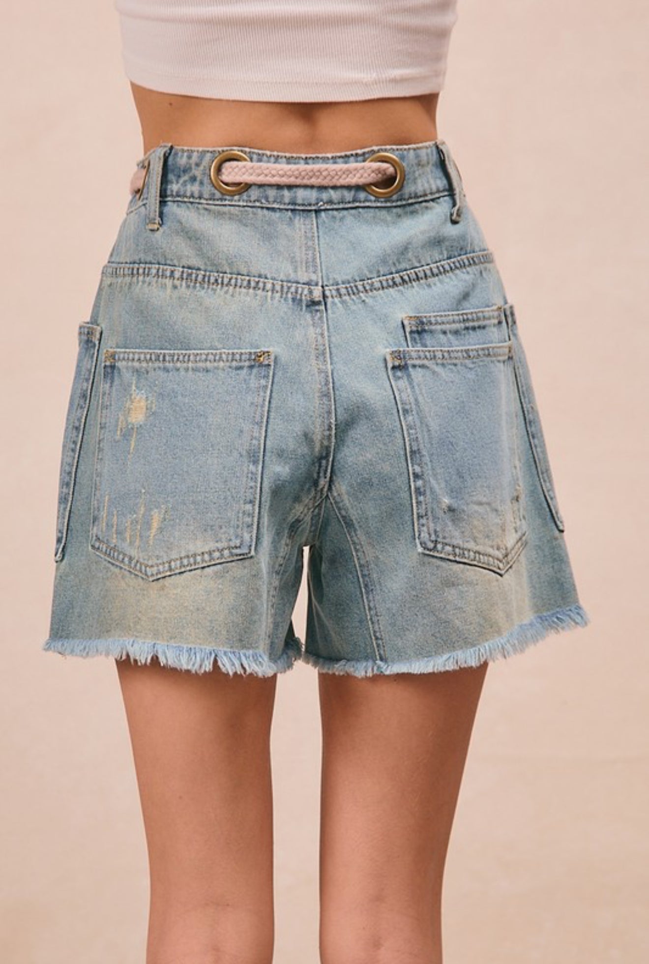 Sweet Lavender Denim Shorts