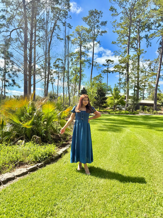 Royal Bow Midi Dress