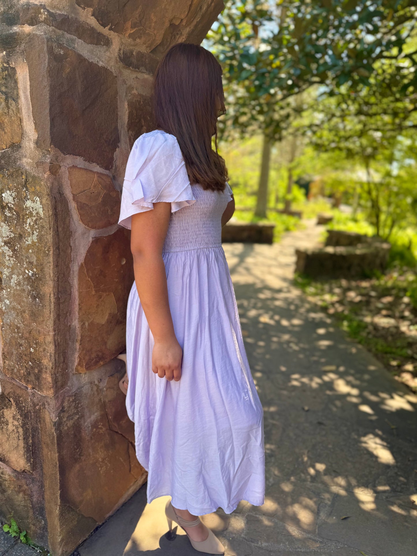 Secret Garden Lilac Midi Dress