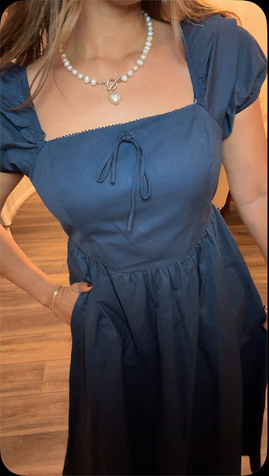 Graceful Evening Dress (Navy)