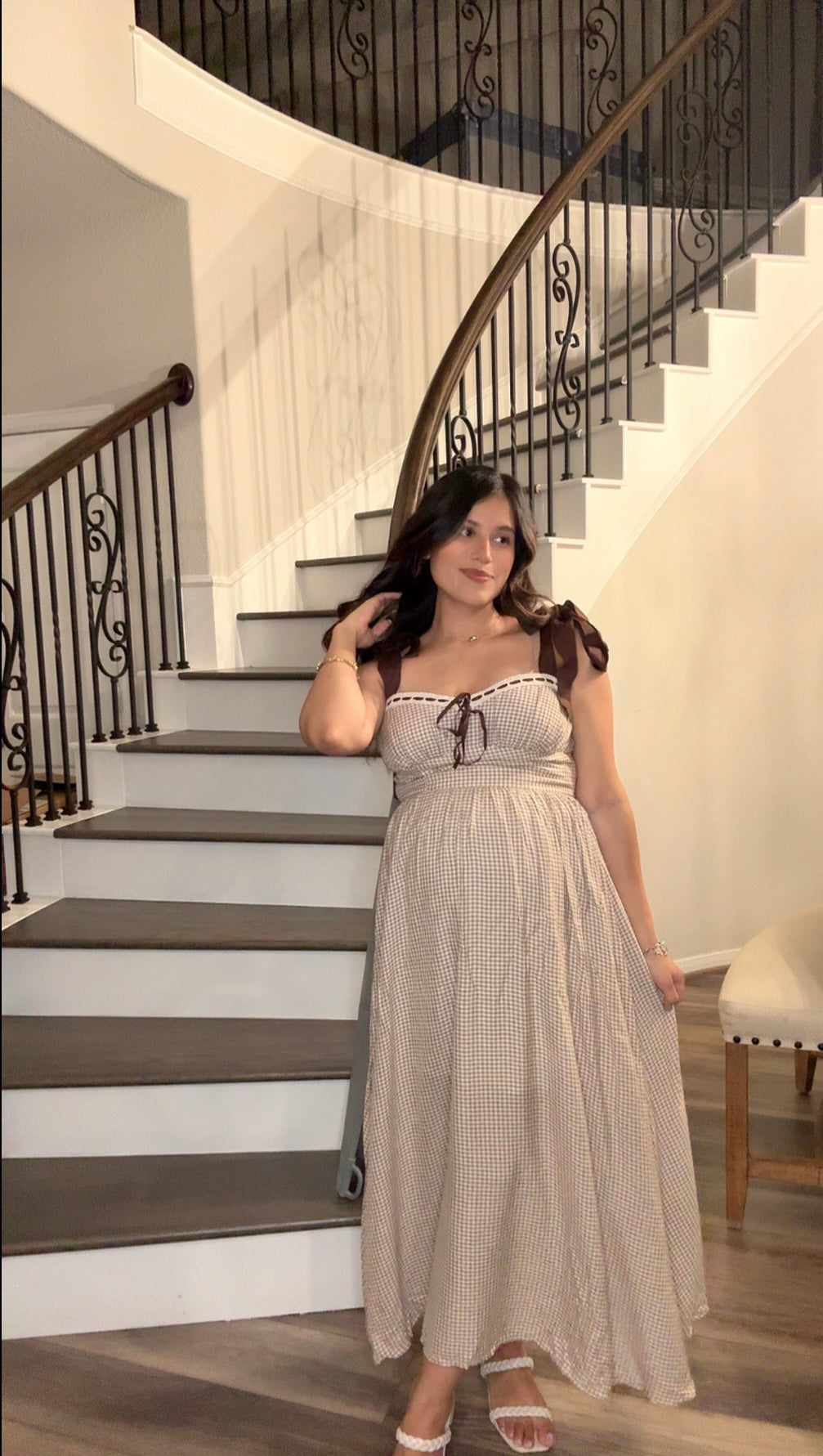 Pretty On Brunette Midi Dress