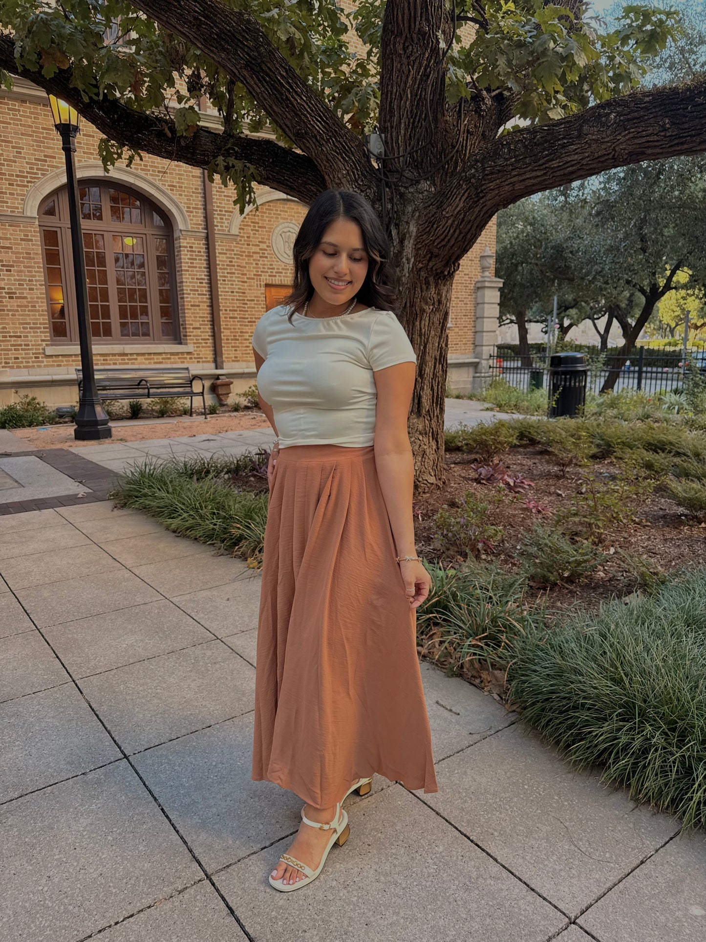 Tawny Midi Skirt (CAMEL)