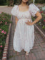 Soft Rose Floral Midi Dress