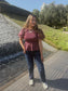 Burgandy Bella Peplum Top
