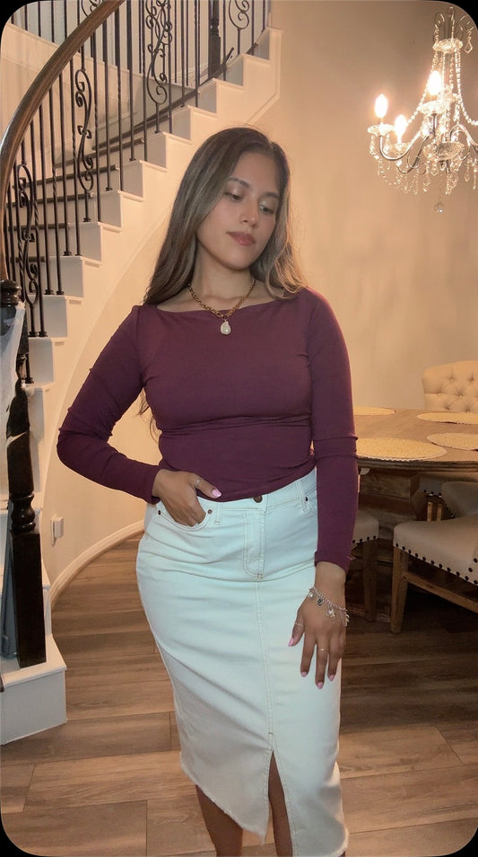 Autumn Berry Knit Top