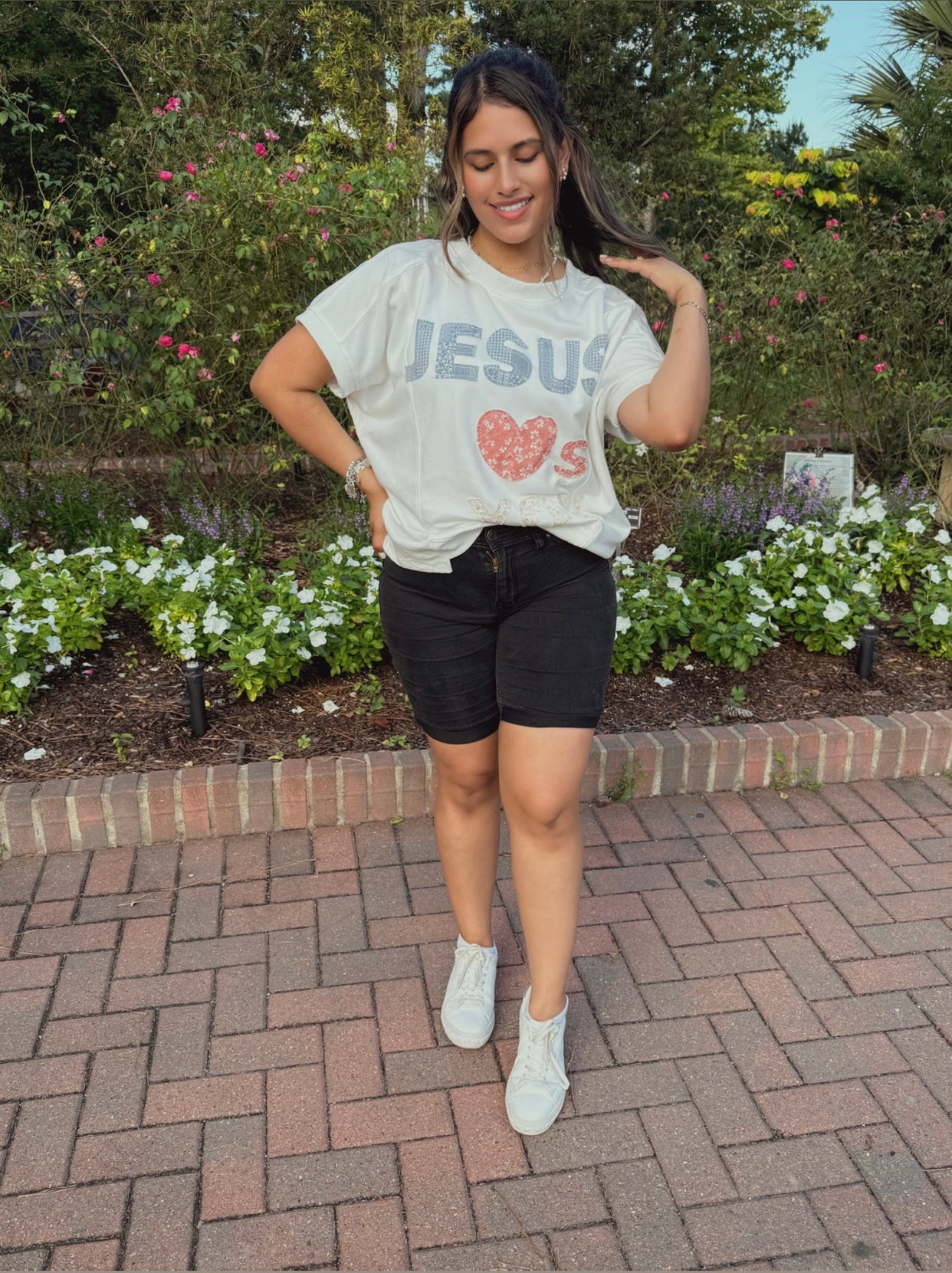 Jesus Loves You Patchwork Tee