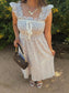 Tea Time Taupe Floral Midi Dress