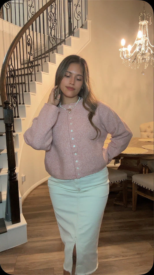 Blush Bloom Pink Cardigan