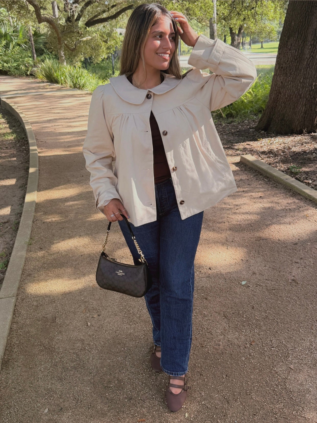Vintage Boulevard Coat -BEIGE