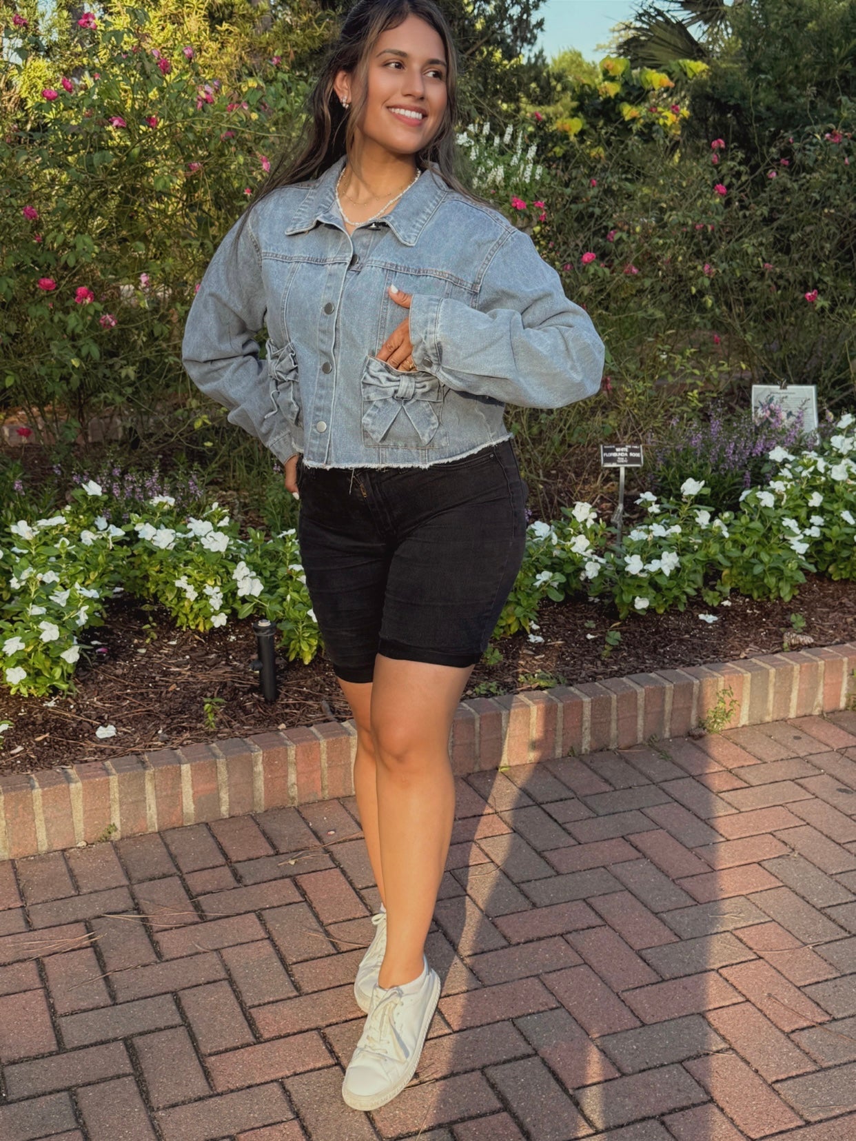 Blue Bow Denim Jacket