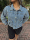 Blue Bow Denim Jacket
