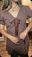 Plunge into Rust Mini Dress