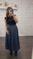 Midnight Gingham Skirt Navy/BLK