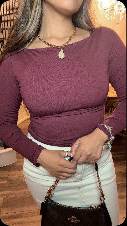Autumn Berry Knit Top