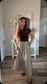 The Coffee Date Check Midi Skirt