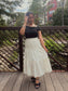 Celestial Layers Midi Skirt - Beige