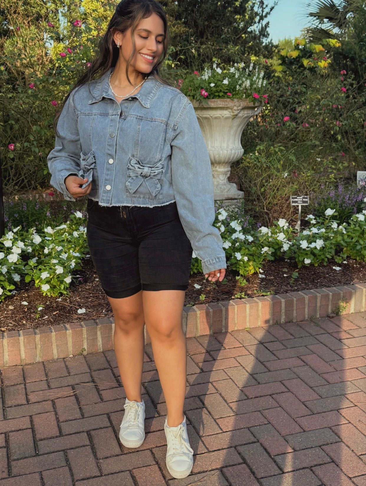 Blue Bow Denim Jacket