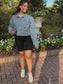 Blue Bow Denim Jacket