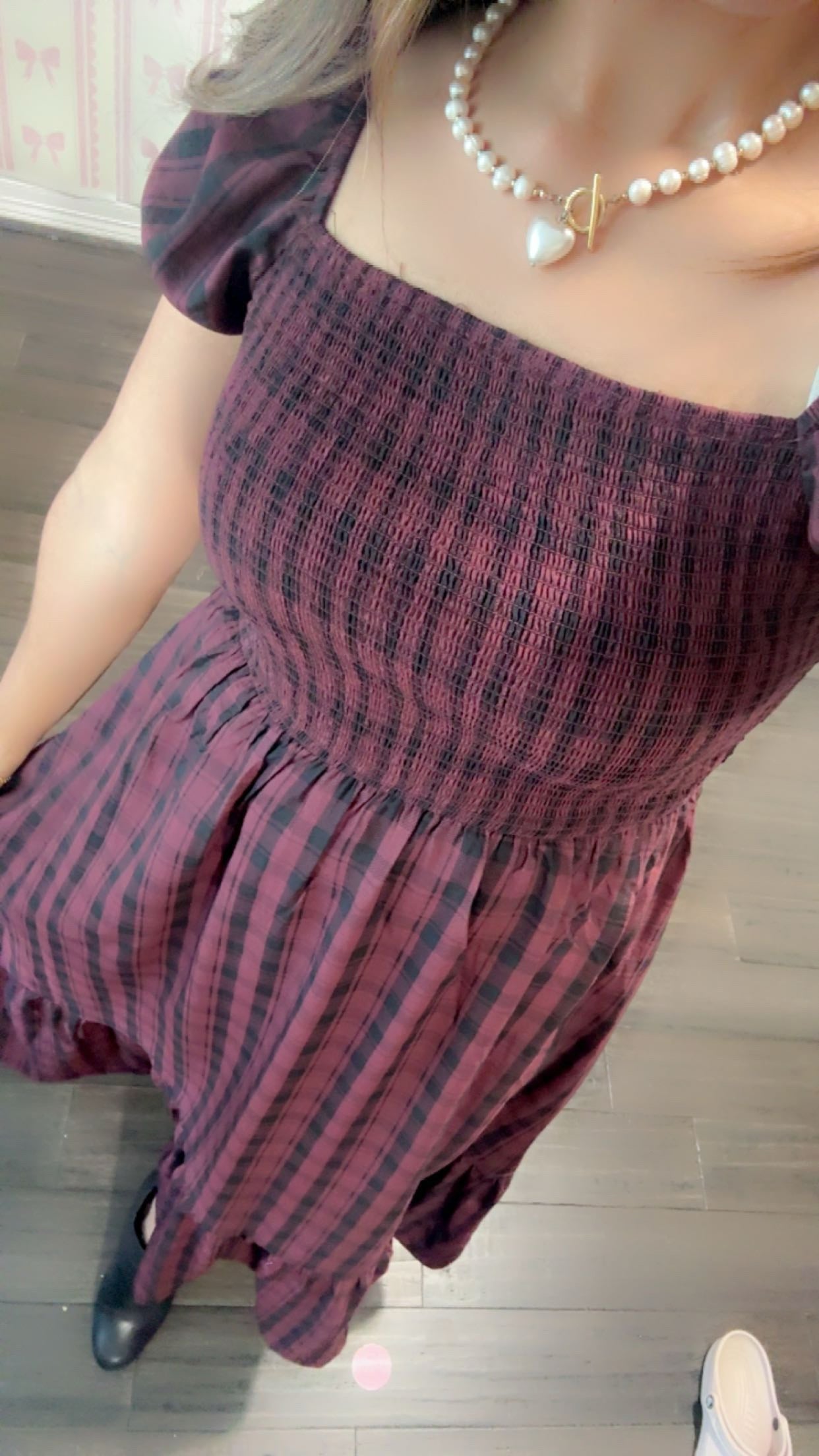 Burgandy Belle Midi Dress