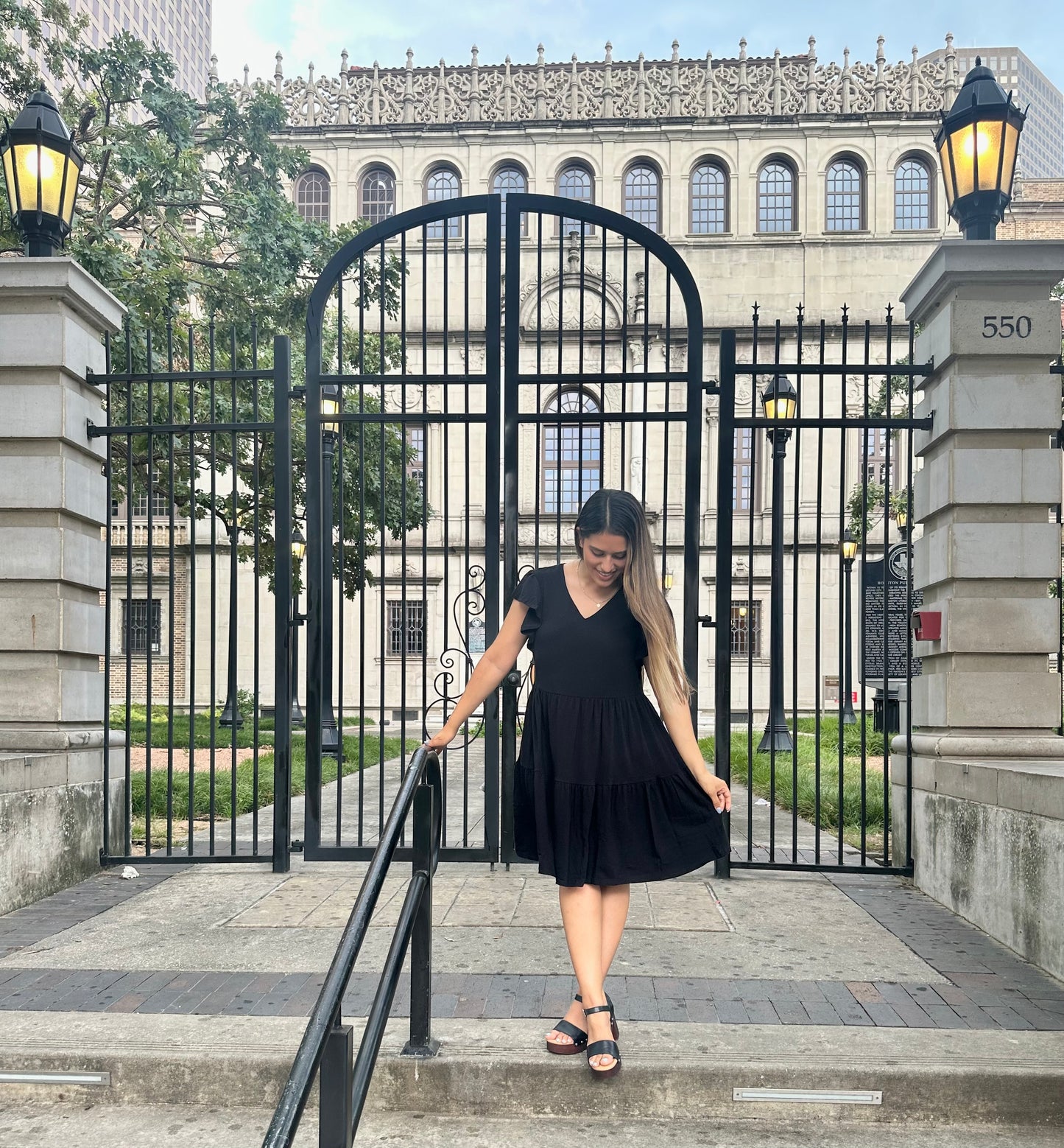 Lovely Short Sleeve Dress (Black)