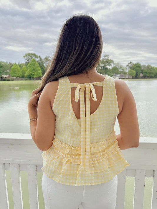 Honeybee Gingham Top