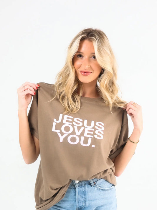 Jesus Loves You Tee (MOCHA)