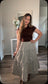 The Coffee Date Check Midi Skirt