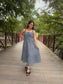 Blue Tiered Bow Dress
