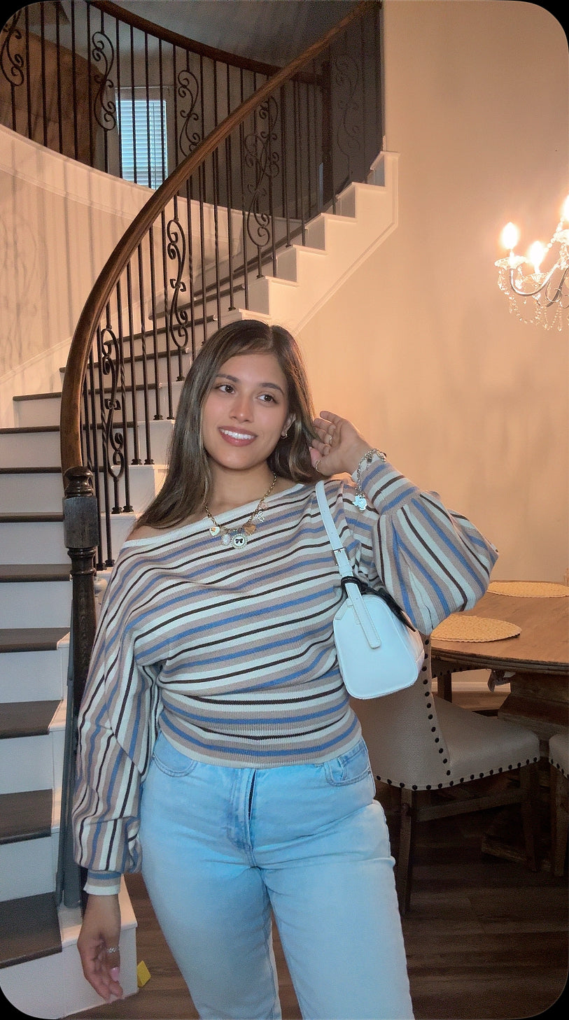 Cinnamon Stripe Top