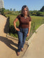 Mocha Swirl Top - Brown