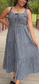 Blue Tiered Bow Dress