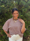 Sweet Horizon Tee ( Pink / Brown )