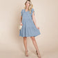 Lovely Short Sleeve Dress (Blue)