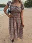 Autumn Dream Ruffle Midi Dress (Burgandy)
