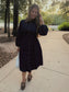 Sweet Gathered Denim Dress